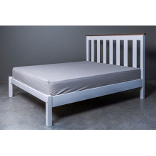 Slatted Double Headboard White Honey (2)