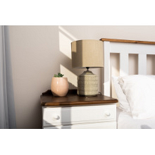 Slatted Double Headboard White Honey (4)