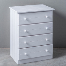 Cottage 4 Draw Small Chest of Drawers White (3)
