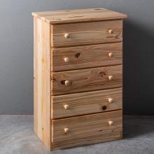 Cottage 5 Draw Small Chest of Drawers Clear Pine (3)