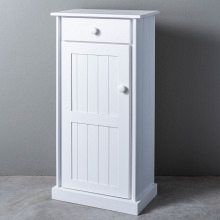 Storage Cupboard with Door and Drawer White (2)