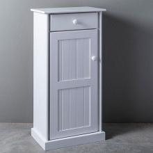 Storage Cupboard with Door and Drawer White (3)