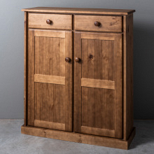Storage Cupboard with 2 Doors and 2 Drawers Honey (2)