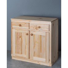2 Door and Drawer Floor Kitchen Cupboard (Pine Top) Clear Pine (2)