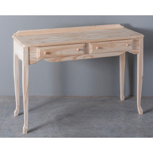 French 2 Drawer Table Clear Pine (3)