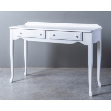 French 2 Drawer Table White (2)