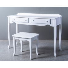 French 2 Drawer Table White (3)