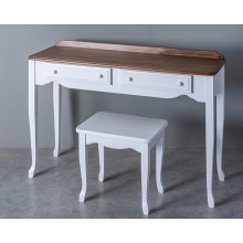 French 2 Drawer Table White Honey (4)