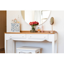 French 2 Drawer Table White Honey (6)